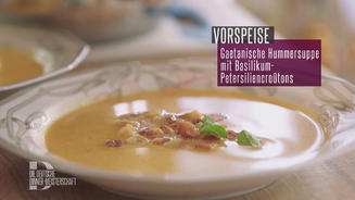 Geatanische Hummersuppe mit Croutons