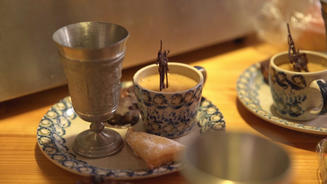 Birnenpudding mit Hasenöhrchen