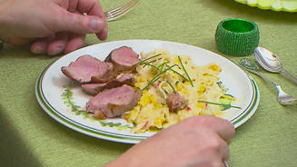 Lammlachs mit Zitronen-Minzsosse