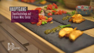 Thunfisch mit Erbsen-Minz-Salsa