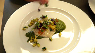  Kabeljau auf Spinat-Bärlauch-Spiegel 