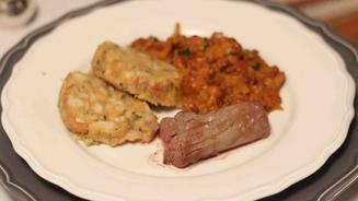 Eierschwammerlgulasch mit Filetspitzen