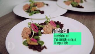 Lachstatar auf Pumpernickelerde