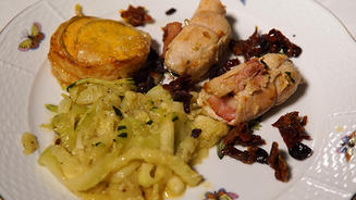 Tagliatelle aus Zucchini / Koriander