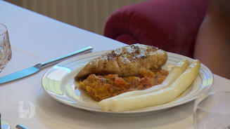 Kabeljaufilet an Süßkartoffelstampf