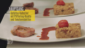 Gefülltes Kalbsfilet mit Risotto