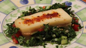 Gratinierter Ziegenkäse mit Feigensenf