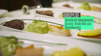 Trilogie (Surf & Turf) in Avocadocreme