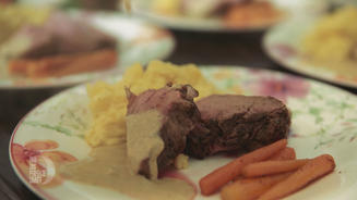 Kalbsfilet mit Steckrübenpüree