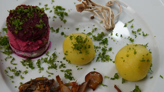 Kartoffelklöße mit Pilzfüllung