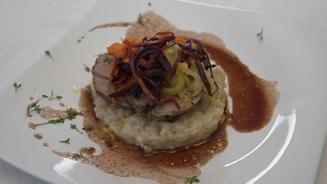 Salbei-Kalbsfilet auf Risottobett