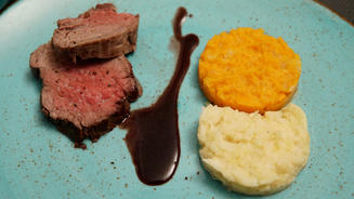 Stampf, Filet mit Sauce