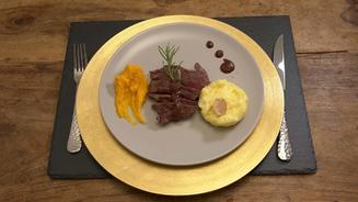 Rind mit herbstlichen Begleitern