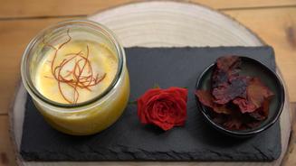Karottensuppe mit rote Bete Chips