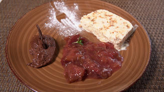 Mousse au chocolat mit Mandelparfait