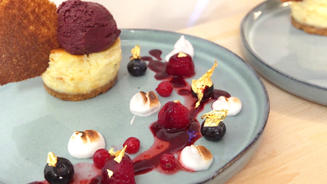 Geflämmter New York Cheesecake