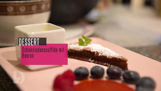 Schokoladensoufflé mit Vanillesoße