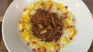 Lammfleisch in Auberginensauce