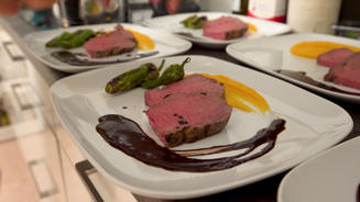 Roastbeef mit Brezncrumble