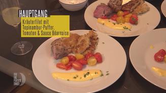 Kräuterfilet, und Topinamburpuffer