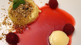 Mousse von weißer Schokolade 