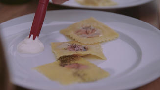 Handgemachte Rote-Beete-Ravioli
