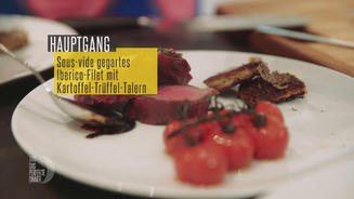 Iberico-Filet mit Rucola-Parmaschinken