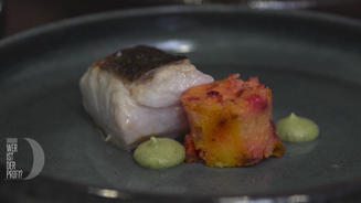 Adlerfisch mit Rote-Bete-Polenta