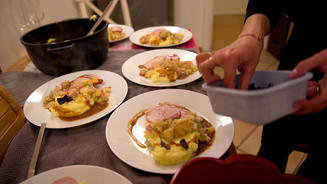 Kasseler, Apfel, Zwiebel, Kartoffel