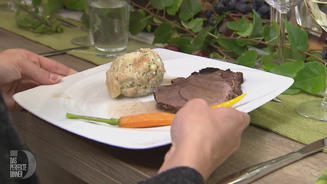 Frischlingsbraten an Wurzelgemüse