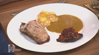 Kalbsbrust mit Kartoffelgratin