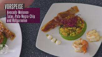 Avocado-Melonen-Tatar & Rotgarnele