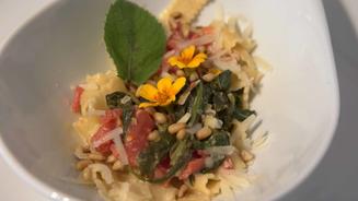 Selbstgemachte Nudeln mit Spinat