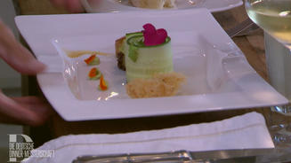 Jakobsmuschel auf Belugalinsen