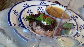 Saiblingstatar auf Belugalinsen