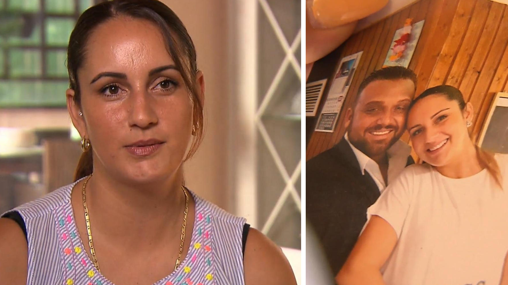 Menowins Frau Senay allein zu Haus