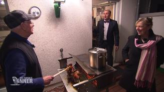 Peter kocht mit Grill-Unterstützung