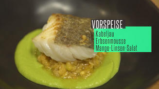 Kabeljau an Erbsencreme