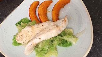 Filet vom Steinbutt mit Hokkaido