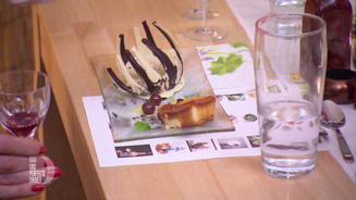 Käsekokosküchlein mit Maracujaeis