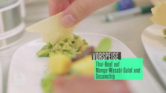 Thai-Beef auf Mango-Wasabi-Salat