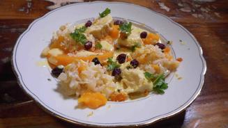 Maishähnchen mit Muskatkürbis