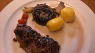 Lammkeule mit Sahneauberginen 
