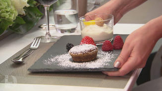 Warmes Schokoladenküchlein