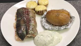 Gegrillte Lachsforelle 