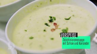 Zucchinicremesuppe mit Safran