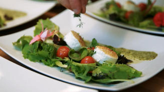 Frühlingssalat mit Bärlauchschaum