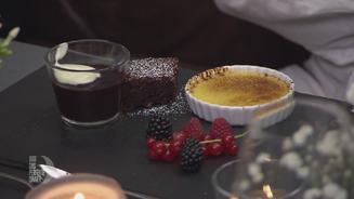 Créme Brûlée, Rote Grütze und Brownie