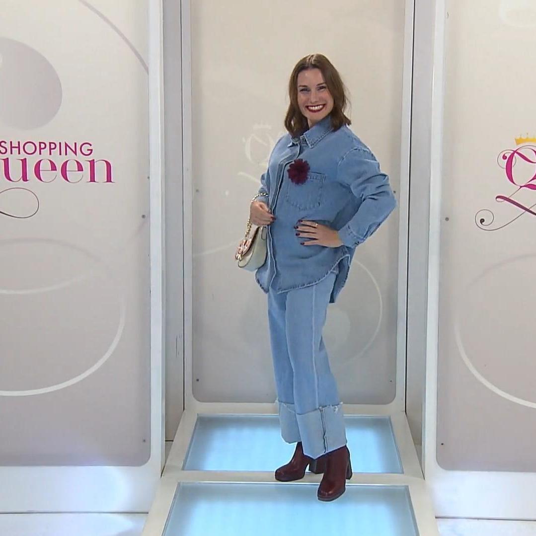 Carolin startet mit diesem Outfit in die Münchner Woche zum Motto: „Taschentalent - Beweise mit deiner kreativen Taschenkombi modisches Geschick!“