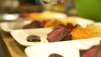 Rehrücken an zweierlei Pü